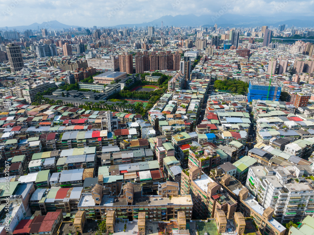 Obraz premium Aerial view of taipei city