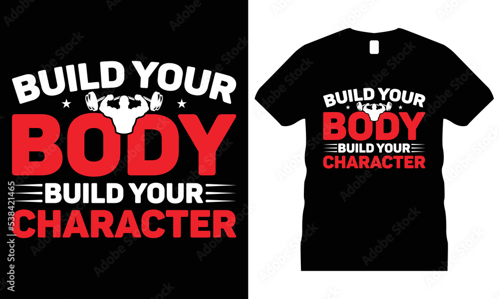 Gym or Fitness typography t-shirt Design Vector. Bodybuilder, training, exercise, barbell, Gym or Fitness typography t-shirt Design Vector. Bodybuilder, training, exercise, barbell,