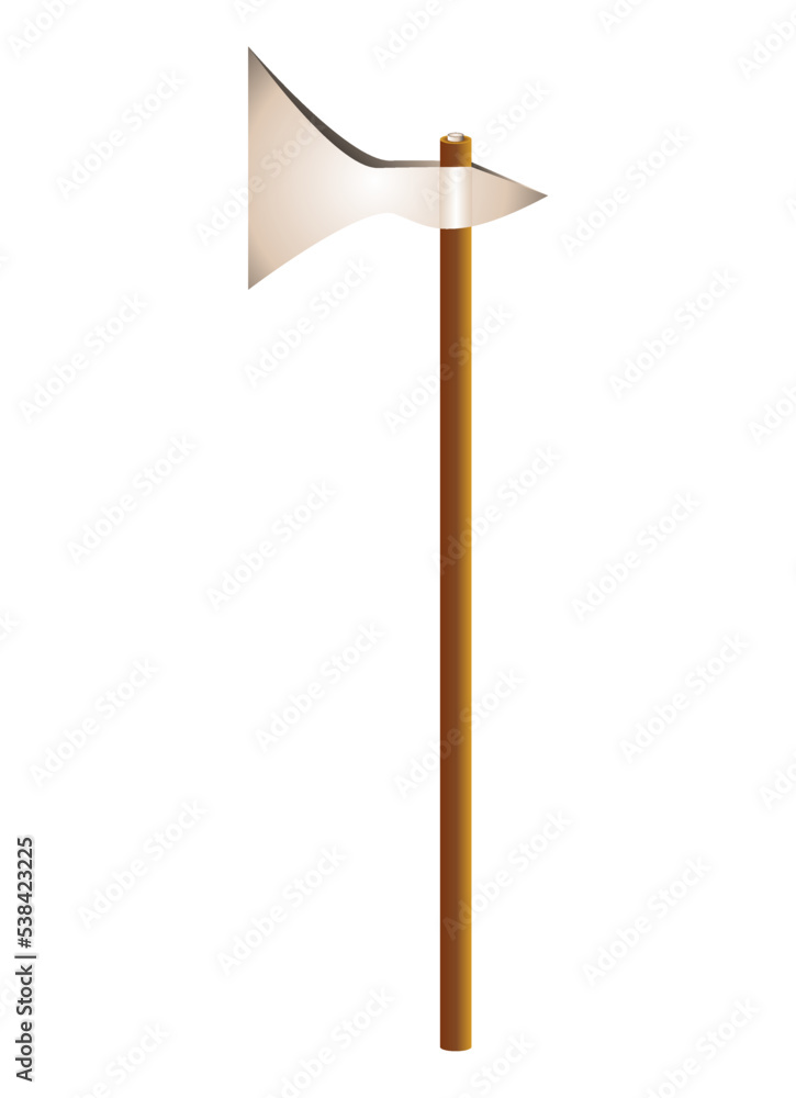 Axe in realistic style. Warrior equipment. Axe in realistic style. Warrior equipment.