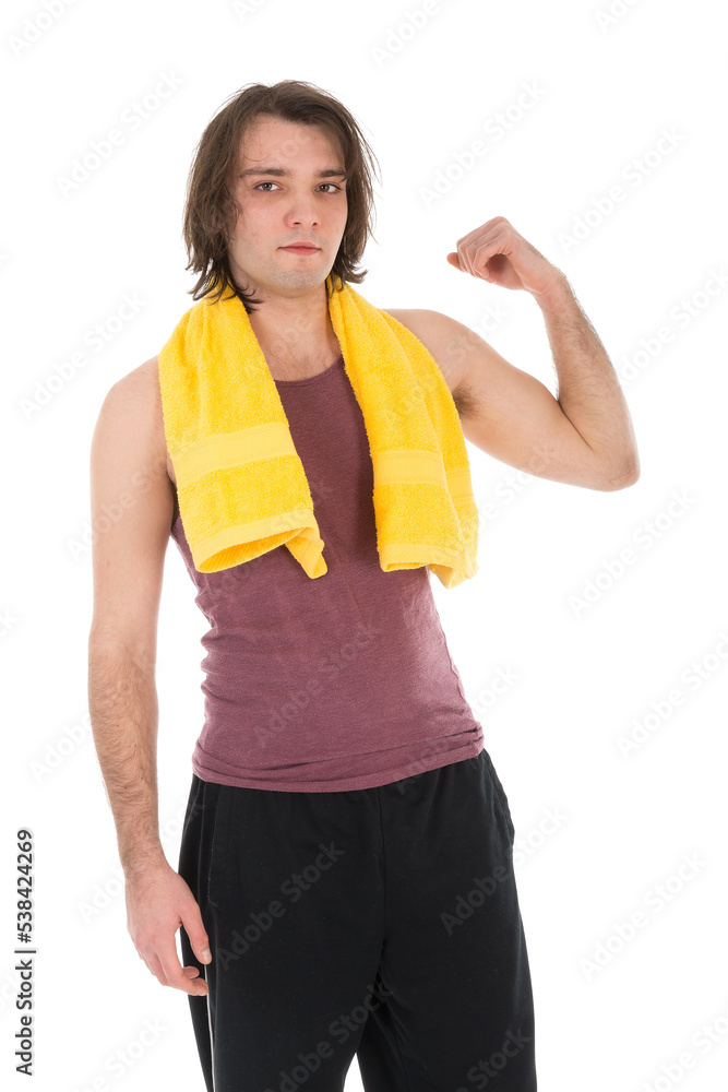 Man in sports wear showing his muscles, isolated on transparent background Man in sports wear showing his muscles, isolated on transparent background