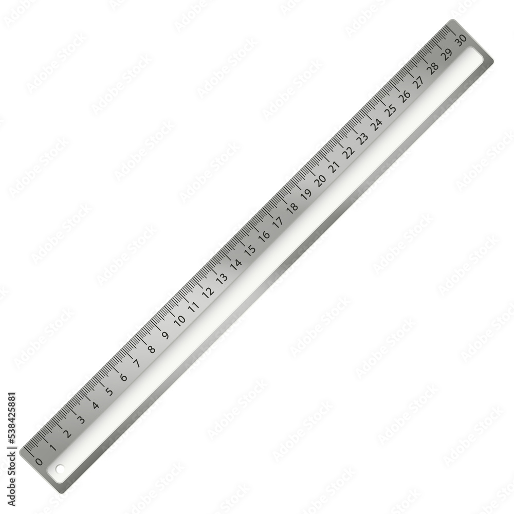 Realistic ruler. Math tool. Geometry measure equipment Realistic ruler. Math tool. Geometry measure equipment