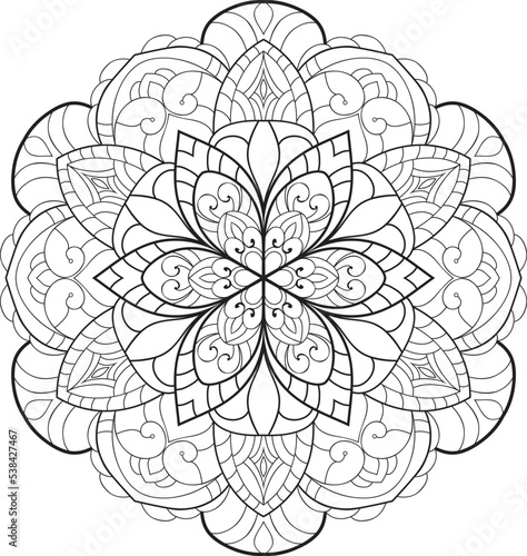 Mandalas for coloring book color pages.Anti-stress coloring book page for adults.
