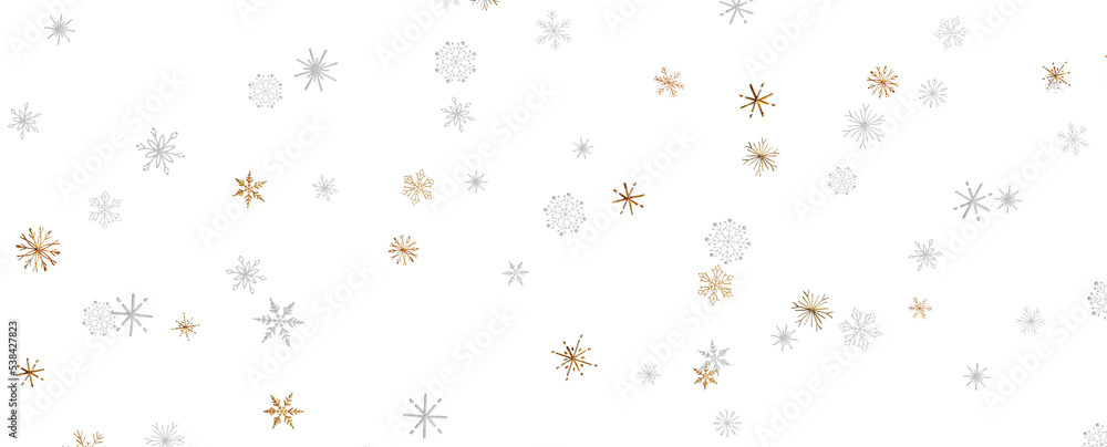 Snowflakes Falling On Snow - Winter Banner Snowflakes Falling On Snow - Winter Banner