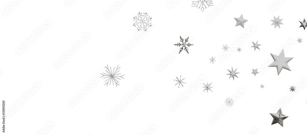 Snowflakes Falling On Snow - Winter Banner Snowflakes Falling On Snow - Winter Banner