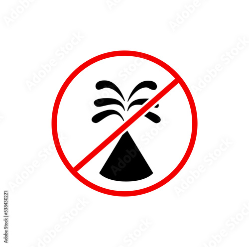 Do not use crackers here icon. Fataka banned. photo