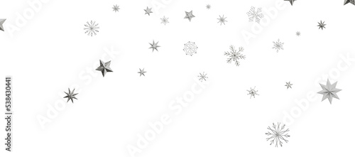 Christmas Card - Snowflakes Of Paper In Frame © vegefox.com