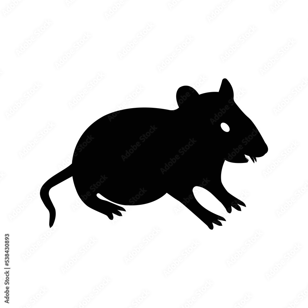 Obraz premium Animal beaver castor rodent icon | Black Vector illustration |