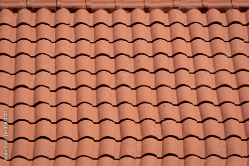 Orange Ceramic Tile Roof on a Sunny Day
