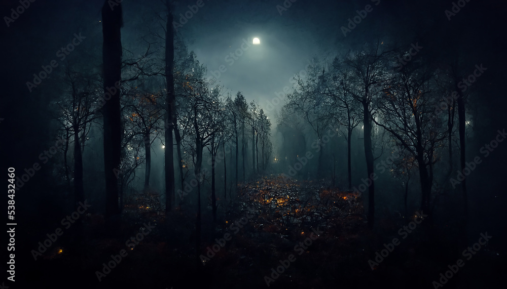 Forest at night Forest at night