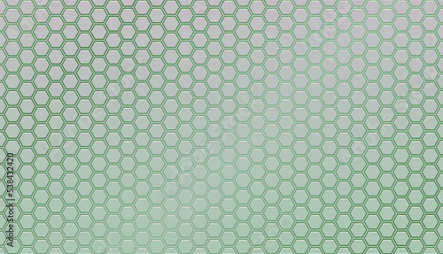 グリーンのメタリックなハニカム模様素材　ベクター