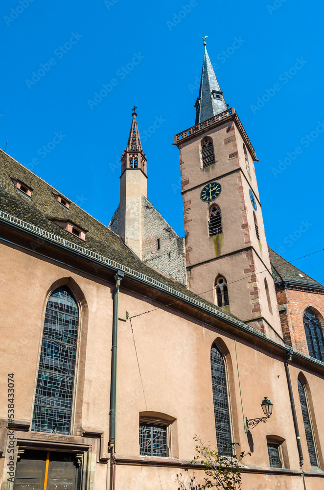 Fototapeta premium Church in the old town of Strasbourg, France