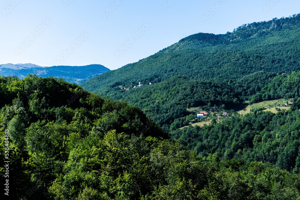 Landscape of Tara canyon. Durmitor National Park. Montenegro.