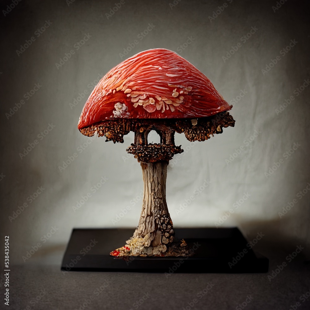 Paper mache mushroom lamp deals