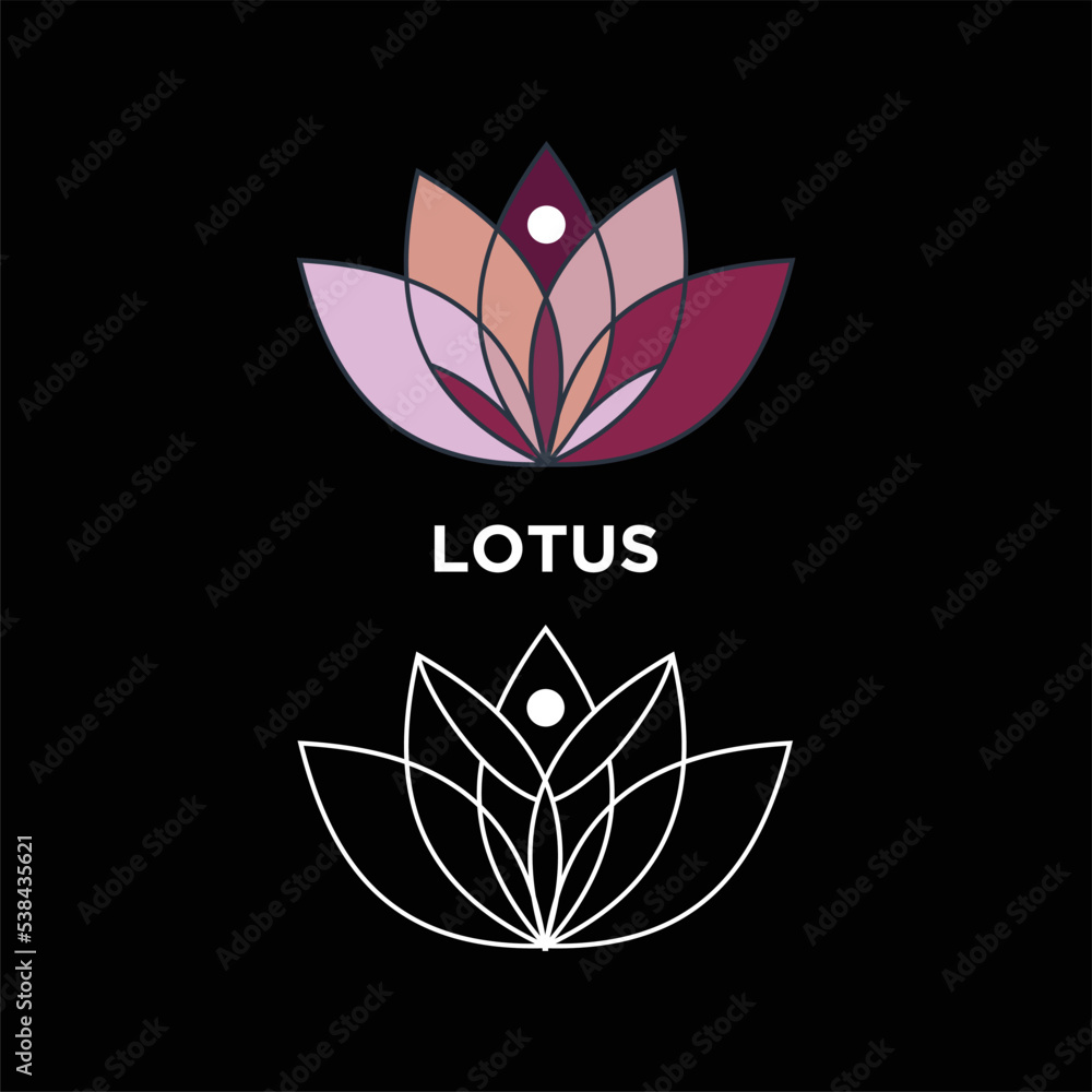 Lotus icon for element design vector Lotus icon for element design vector