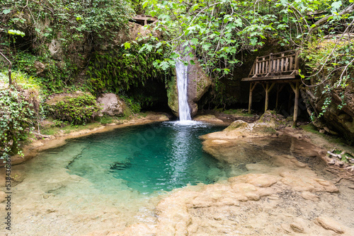 Fototapeta Naklejka Na Ścianę i Meble -  Turgut waterfall near Marmaris, Mugla, Turkey.