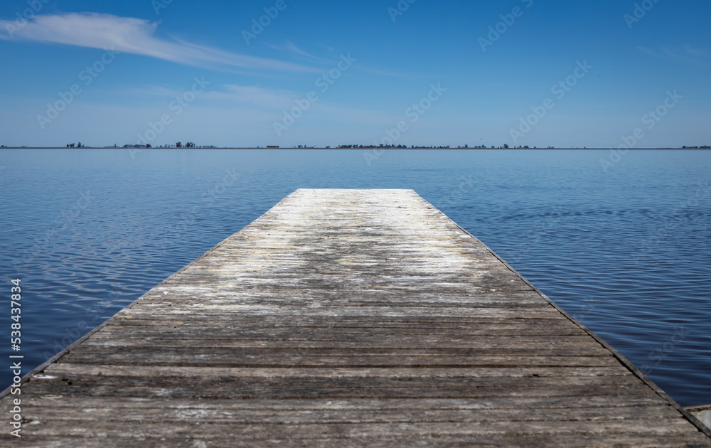Wooden surface to get away from the shore.