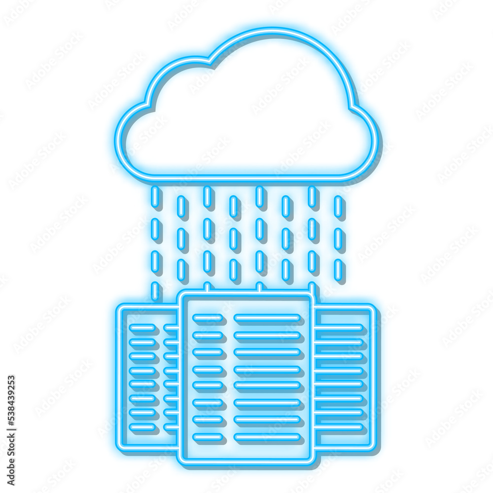 Data center. Neon icon. Mainframe service concept banner, server rack. Server room. Vector illustration Data center. Neon icon. Mainframe service concept banner, server rack. Server room. Vector illustration