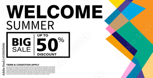 Colorful abstract geometric banner template. Giveaway, discount, cash back, gift card, and member card bonus design template.