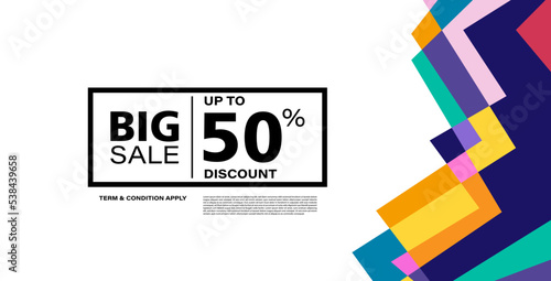 Colorful abstract geometric banner template. Giveaway, discount, cash back, gift card, and member card bonus design template.