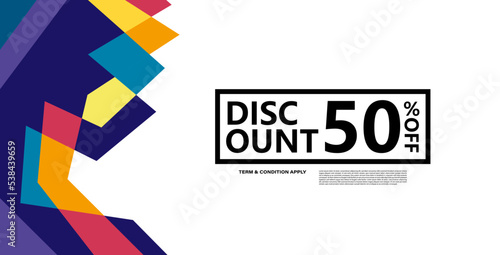 Colorful abstract geometric banner template. Giveaway, discount, cash back, gift card, and member card bonus design template.