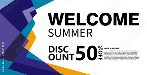 Colorful abstract geometric banner template. Giveaway, discount, cash back, gift card, and member card bonus design template.