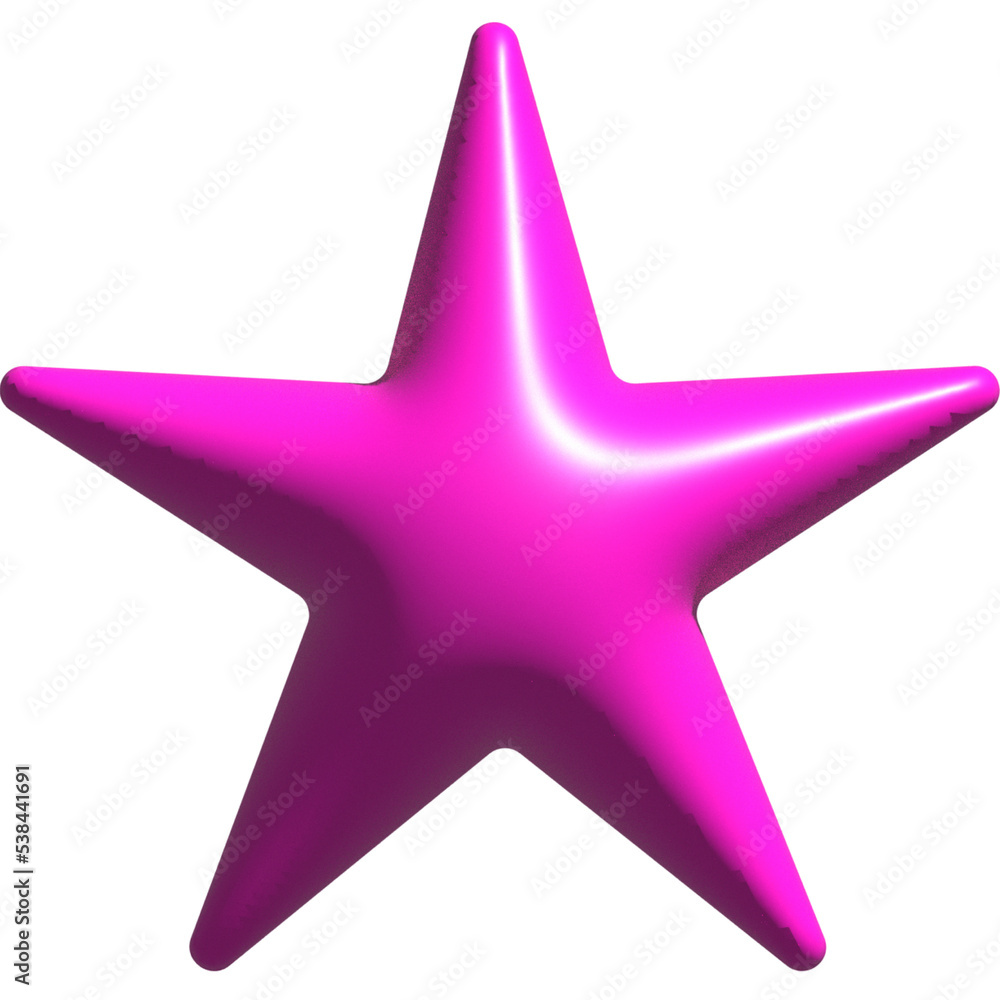 Fototapeta premium Multicolored 3d stars icons.