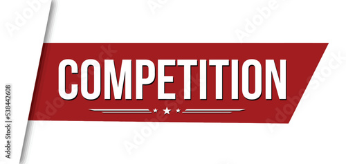 Competition red ribbon or banner design