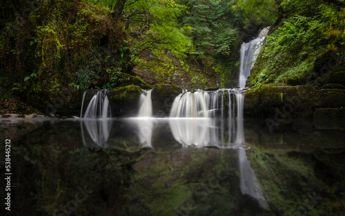 Waterfall reflection