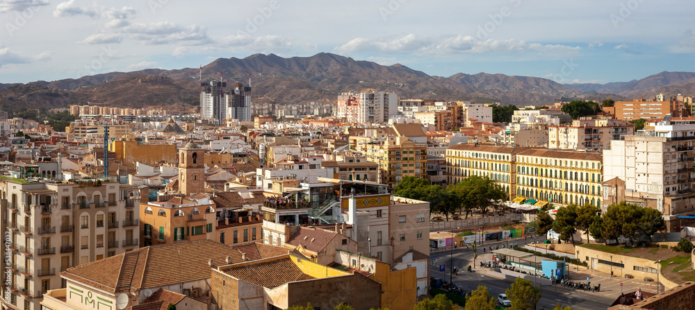 Malaga mountain skyline.