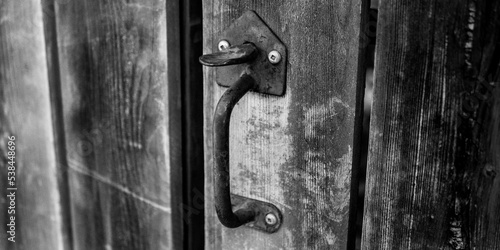 old wooden door with lock