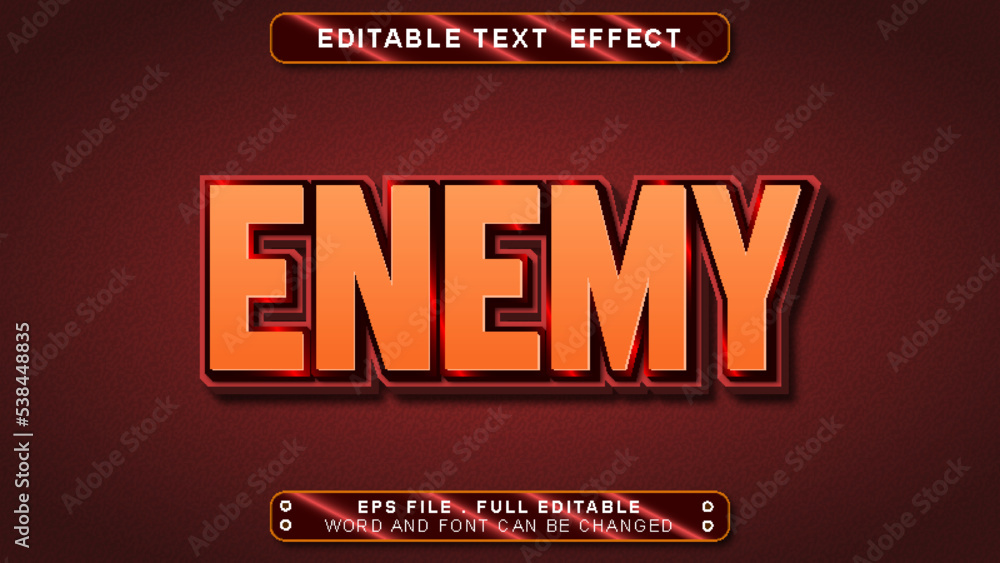 Fototapeta premium enemy text style