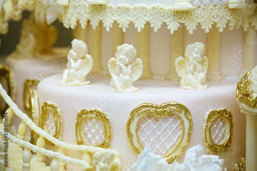 Elegant cake for wedding celebration