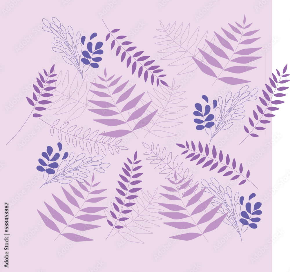 Obraz premium Tropical plants. Tropical lilac leaf background