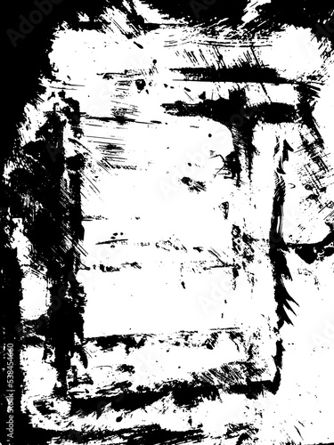 Grunge texture background vector, textured black vintage border, old distressed white paper illustration, scratches grit  grime and grungy lines, photo overlay template or designs, can edit color