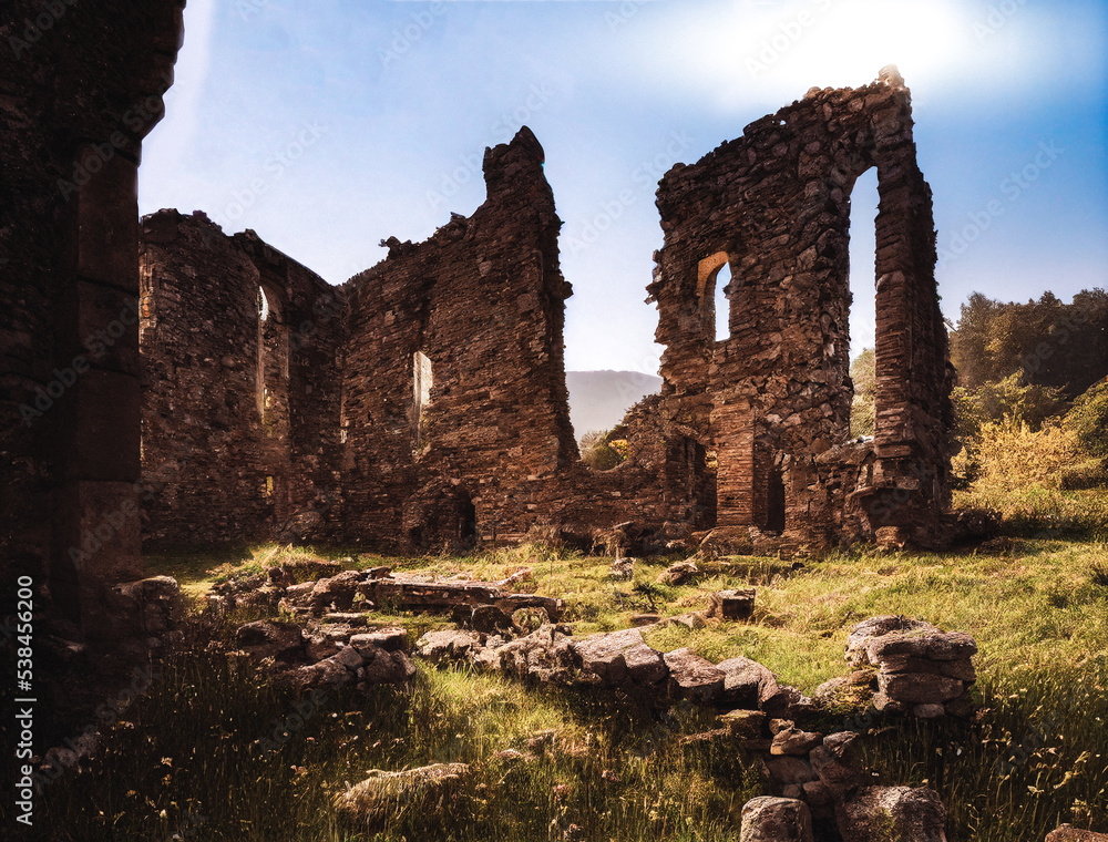 Medieval ruins in a summer landscape Medieval ruins in a summer landscape