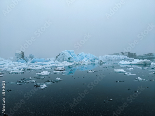 Drifting ice lagoon. Jokulsarlon, Iceland