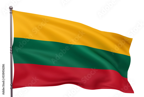 Canvas Print Lithuanian flag