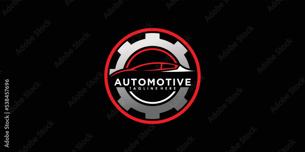 Fototapeta premium automotive and service car logo design vector with creative concept