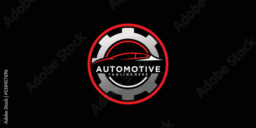 automotive and service car logo design vector with creative concept