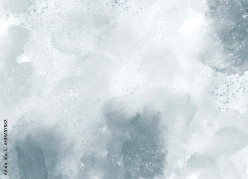 Obraz premium Watercolor painting winter christmas snowy background texture space for text