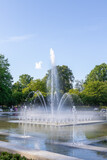 beautiful fountain in the city park