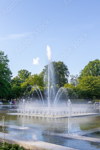 beautiful fountain in the city park