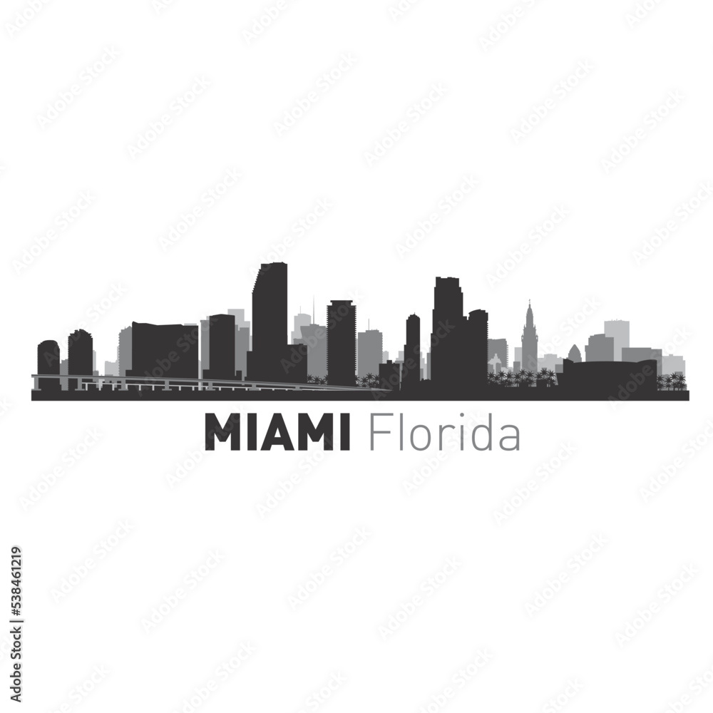 Florida Miami city vector graphic 