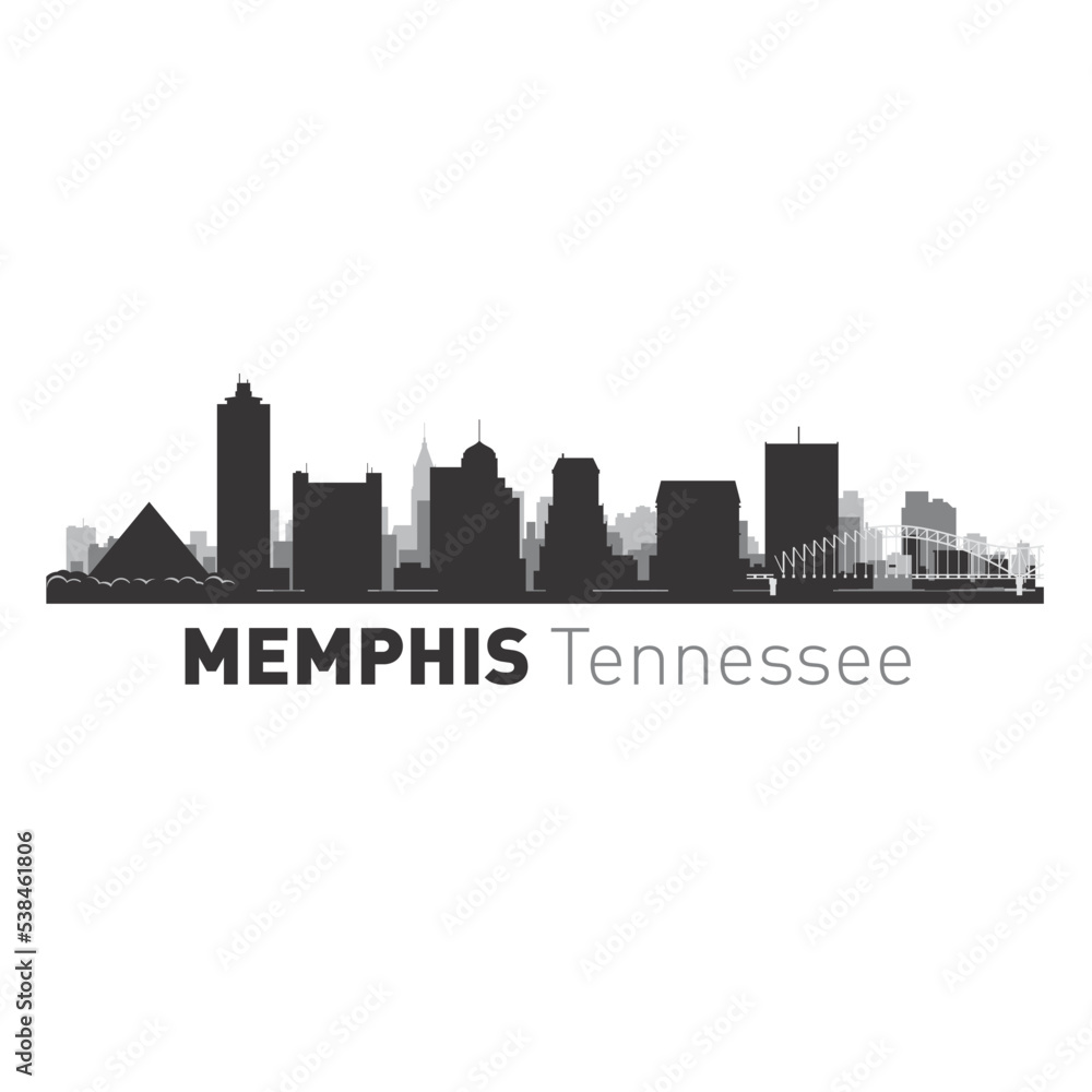 USA Memphis Tennessee city vector graphics 