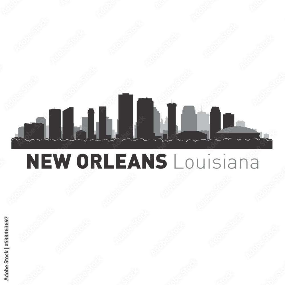 USA New Orleans Louisiana city vector graphics