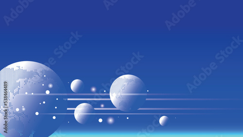 仮想空間の地球のイメージ