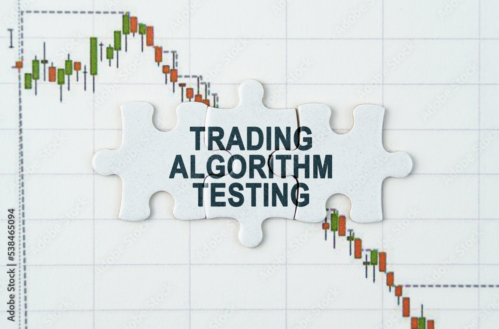 On the quotes chart there are puzzles with the inscription - trading algorithm testing