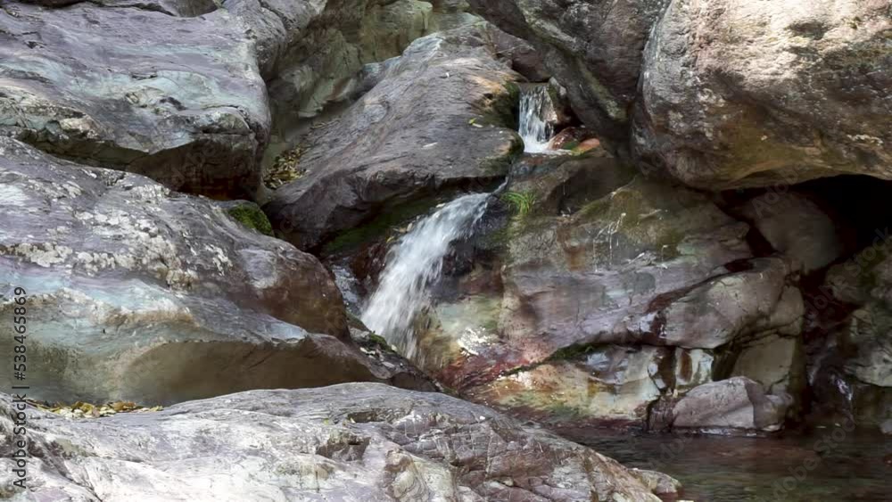 Colorful Canyon Stream in Xianyu Mountain, Chizhou City, Anhui Province, China