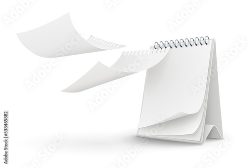 Calendar template with blank pages PNG illustration