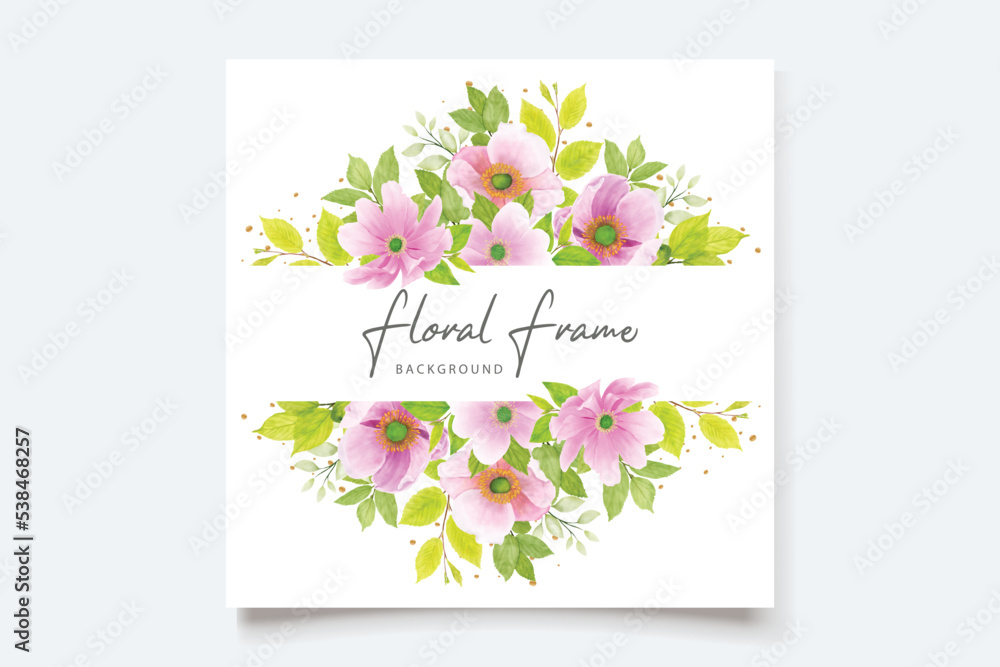 hand drawn white roses background  borer and wreath card design